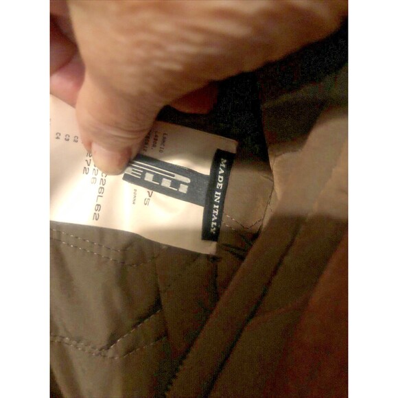 Vintage Pirelli Womens Jacket 42 Bomber Brown Satin Zipper Snap Pockets - Picture 8 of 14